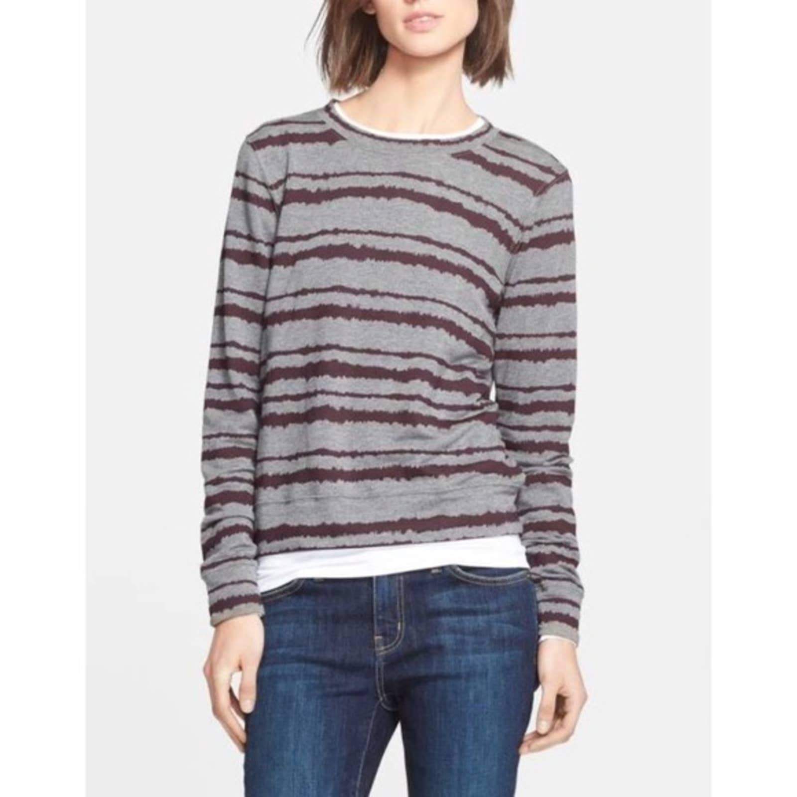 Nwt A.L.C. Conlo Striped Sweater Gray Small 1857